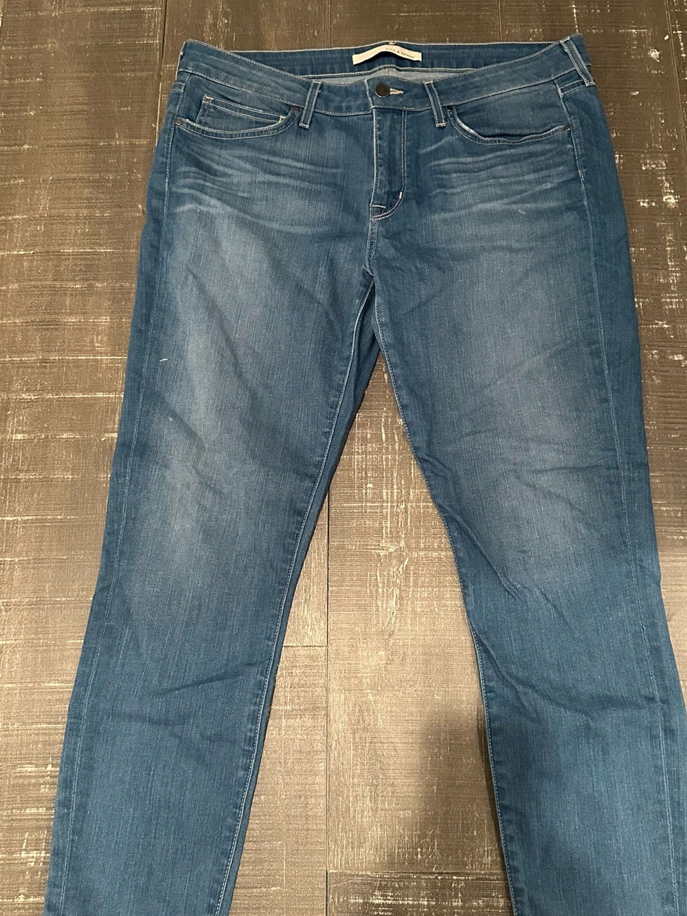 Rich & Skinny Slim Straight Jeans in Medium Blue Wash